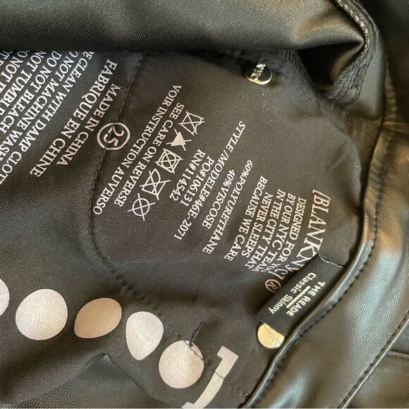 Blank NYC Varick Reade Classic Skinny Kick Boot Snap Crop Faux Leather Pants 25 - Picture 7 of 7